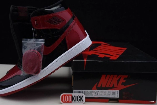 Bmlin High Jordan Patent 555088-063 OG Air 1 Bred 0808